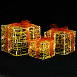 Vidaxl Christmas lighting Gift boxes 3 st decorative acrylic warm white