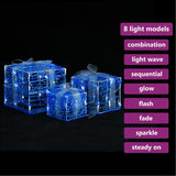 Vidaxl Christmas Lighting Gift Boxes 3 st dekorativní akryl studená bílá