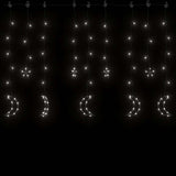 Vidaxl Light garland star and moon remote control 138 LEDs Cold White