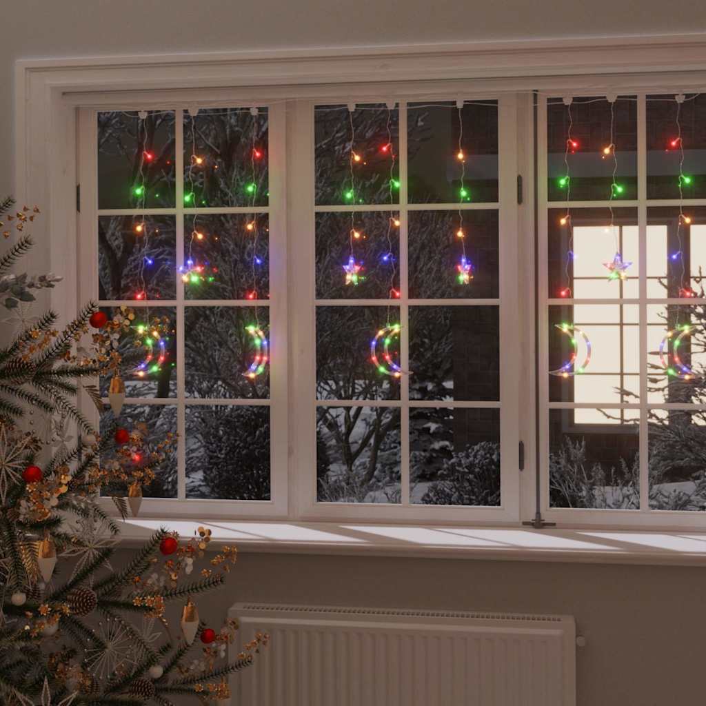 Vidaxl Light garland star and moon 138 LEDs multi -colored