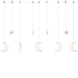 Vidaxl leichte Girlandstern und Mond Fernbedienung 345 LEDs warm weiß