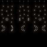 Vidaxl Light garland star and moon remote control 345 LEDs Cold White
