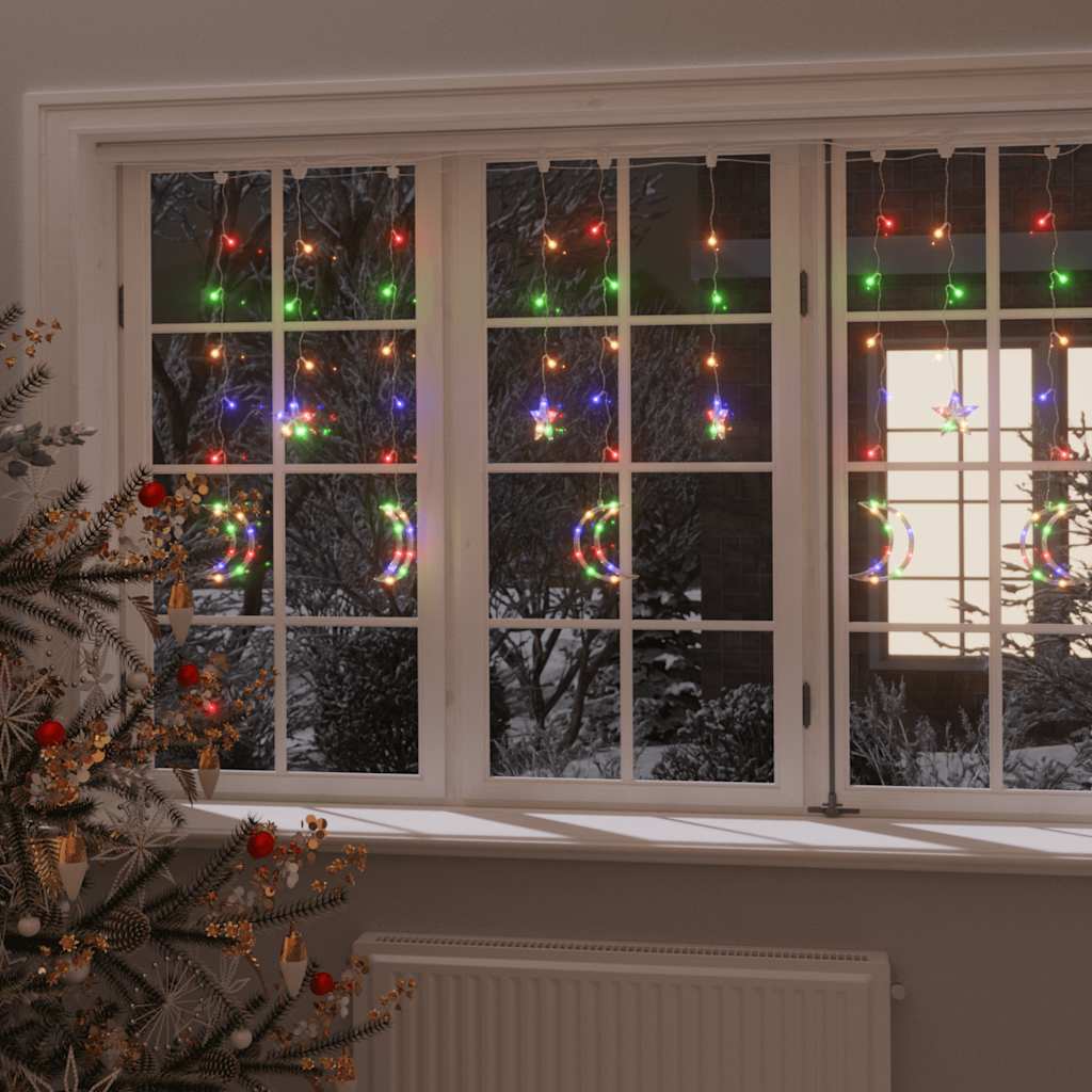 Vidaxl Light garland star and moon 345 LEDs multi -colored