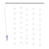Vidaxl Light Cord -gardinstjerner med 200 lysdioder 8 funksjoner Multi -farget