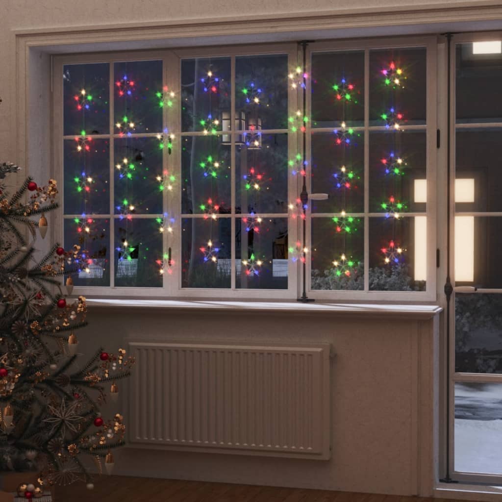 Vidaxl Light Cord -gardinstjerner med 200 lysdioder 8 funksjoner Multi -farget
