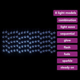 Vidaxl light corder stars with 500 LEDs and 8 functions blue