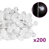 Vidaxl Light Cord s 200 LED 8 funkcemi studená bílá 20 m