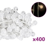 Vidaxl light cord with 400 LEDs 8 functions warm white 40 m