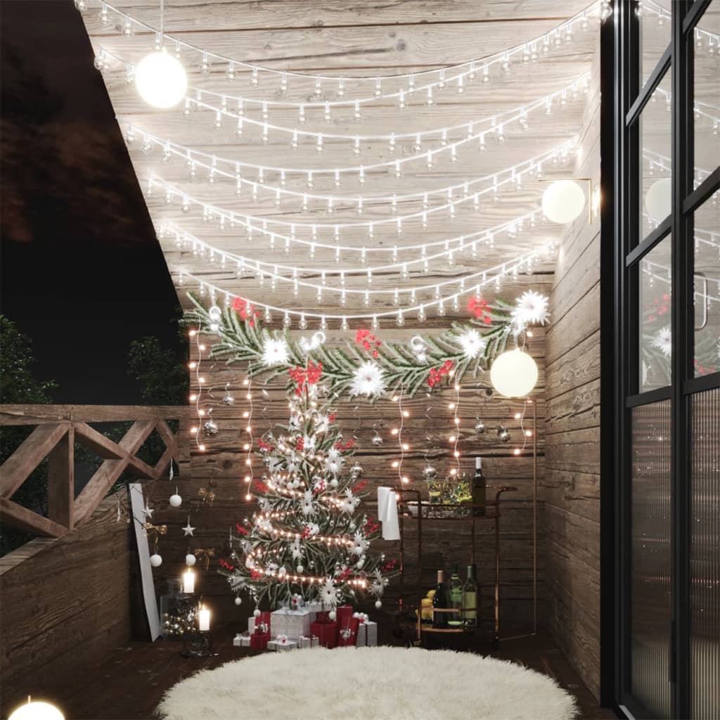 Vidaxl light cord with 400 LEDs 8 functions Cold white 40 m