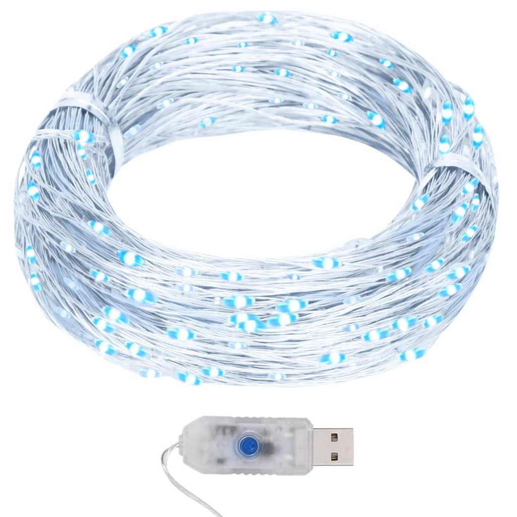 Vidaxl Light Cord s 400 Microled's Cold White 8 Funkce 40 m