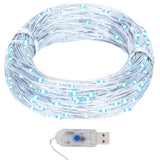 Vidaxl Light Cord s 400 Microled's Cold White 8 Funkce 40 m