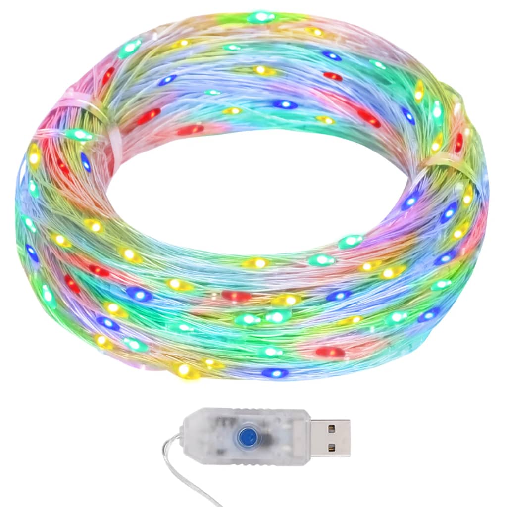 Bidaxl lätt sladd med 400 Microleds flerfärgade 8 -funktioner 40 m