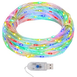 Bidaxl lätt sladd med 400 Microleds flerfärgade 8 -funktioner 40 m