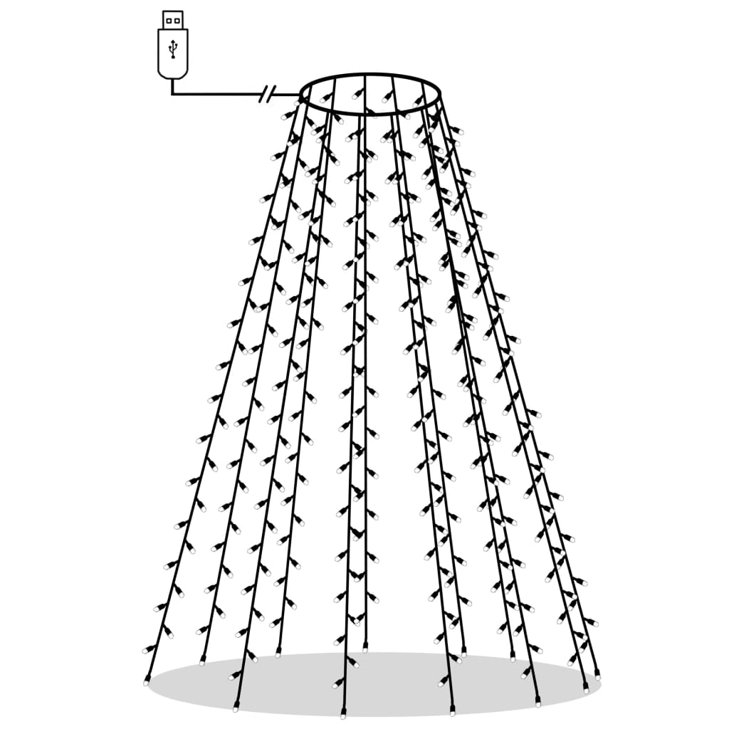 Vidaxl Christmas tree lighting with 150 LEDs Cold White Net 150 cm
