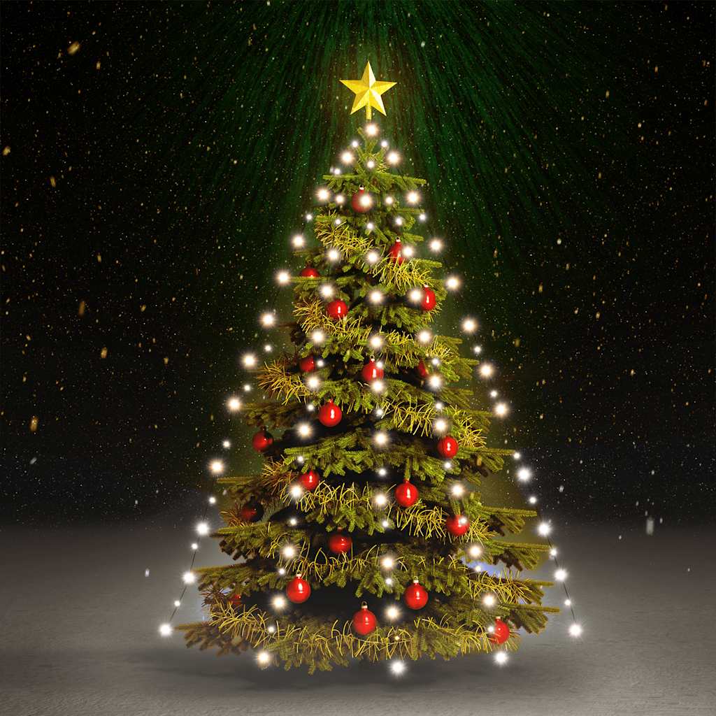 Iluminação da árvore de Natal de Vidaxl com 180 LEDs Fria White Net 180 cm