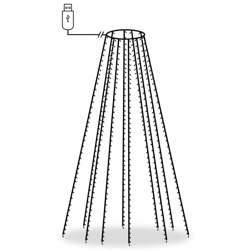 Vidaxl Christmas tree lighting with 400 LEDs Cold White Net 400 cm