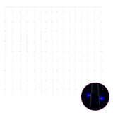 Vidaxl light corder blind with 300 LEDs and 8 functions 3x3 m blue