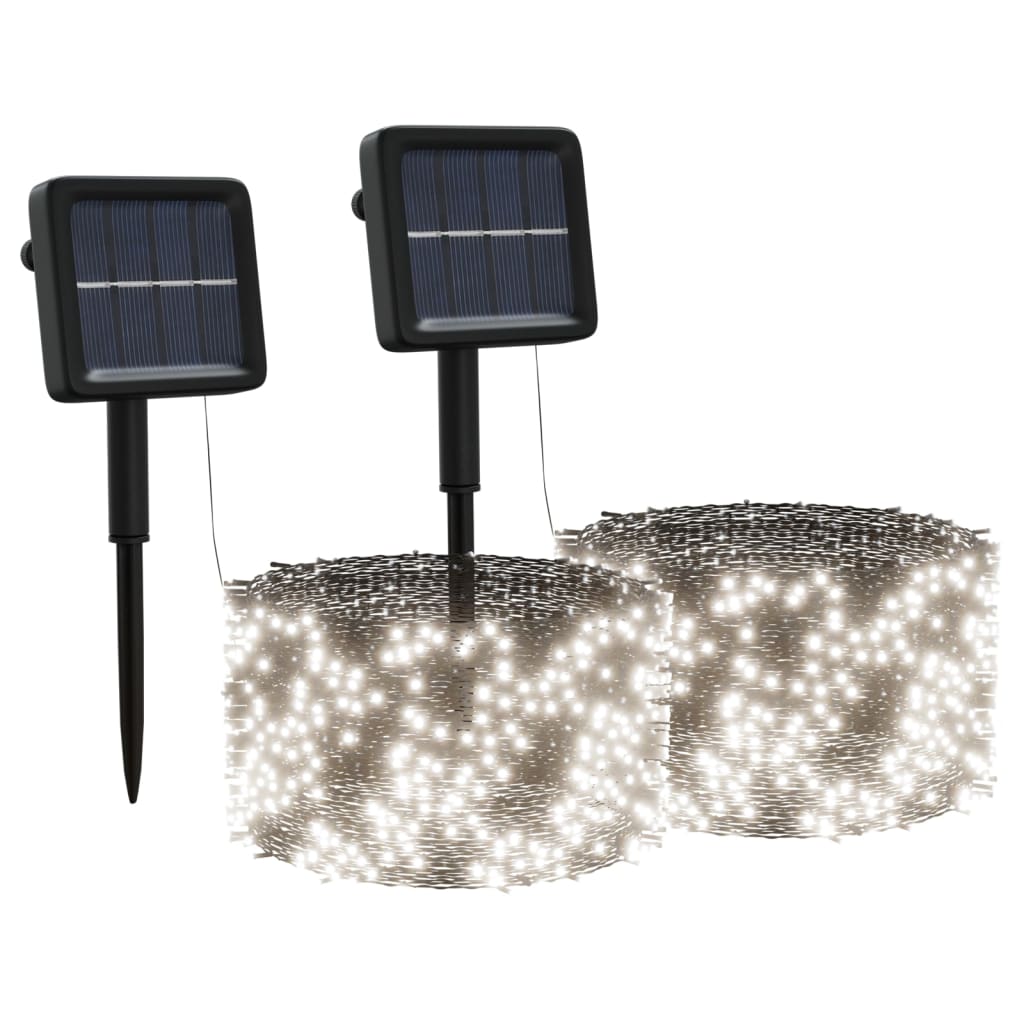 Vidaxl Light Cordi 2 m con 2x200 LED solari all'interno di bianco freddo all'esterno