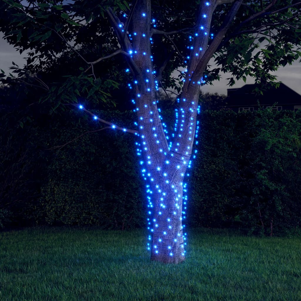 Vidaxl Light Cords 2 STS s 2x200 LED diody Solar Binnen Buiten Blauw