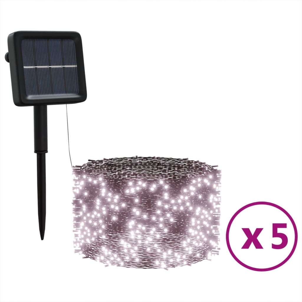 Vidaxl 5 st light sling with 200 LEDs Solar Inside Warm white outside