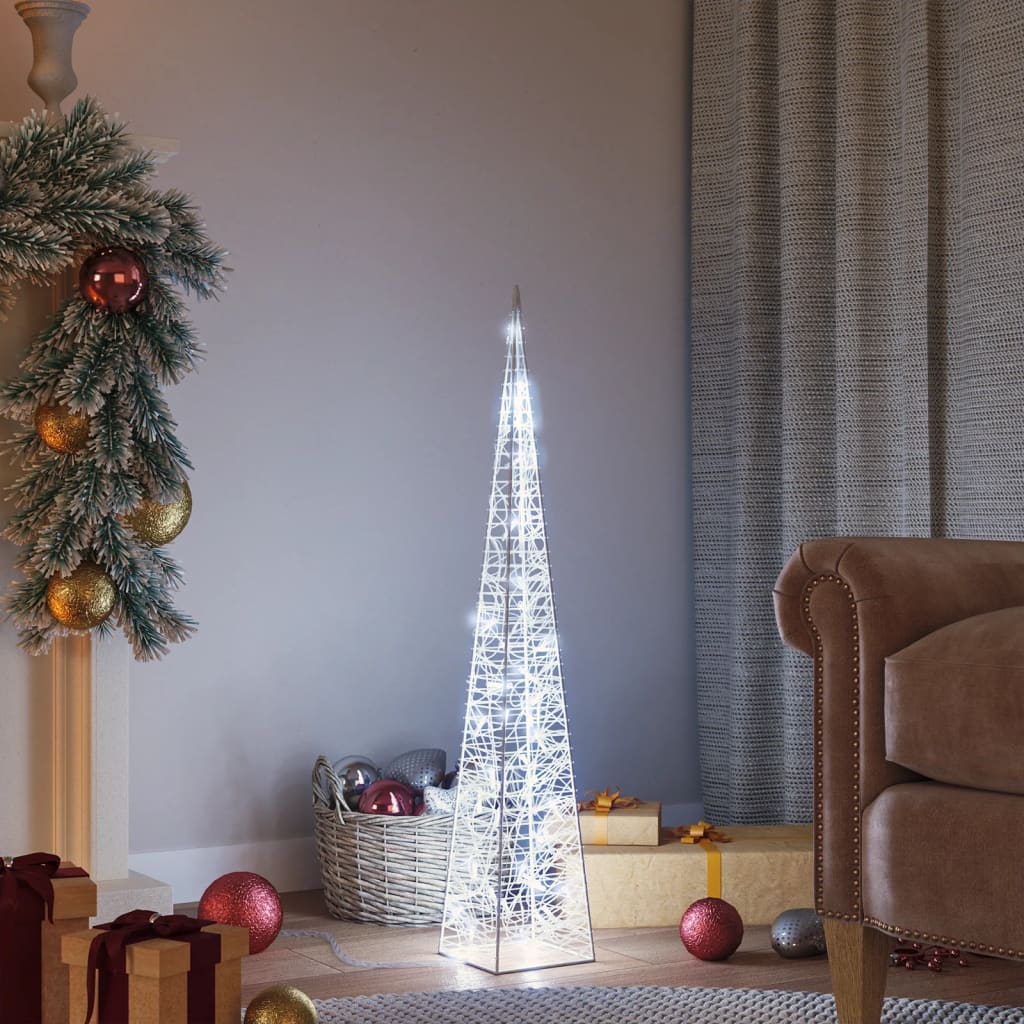 Vidaxl Light Cone Decorative LED 90 cm akryl kall vit