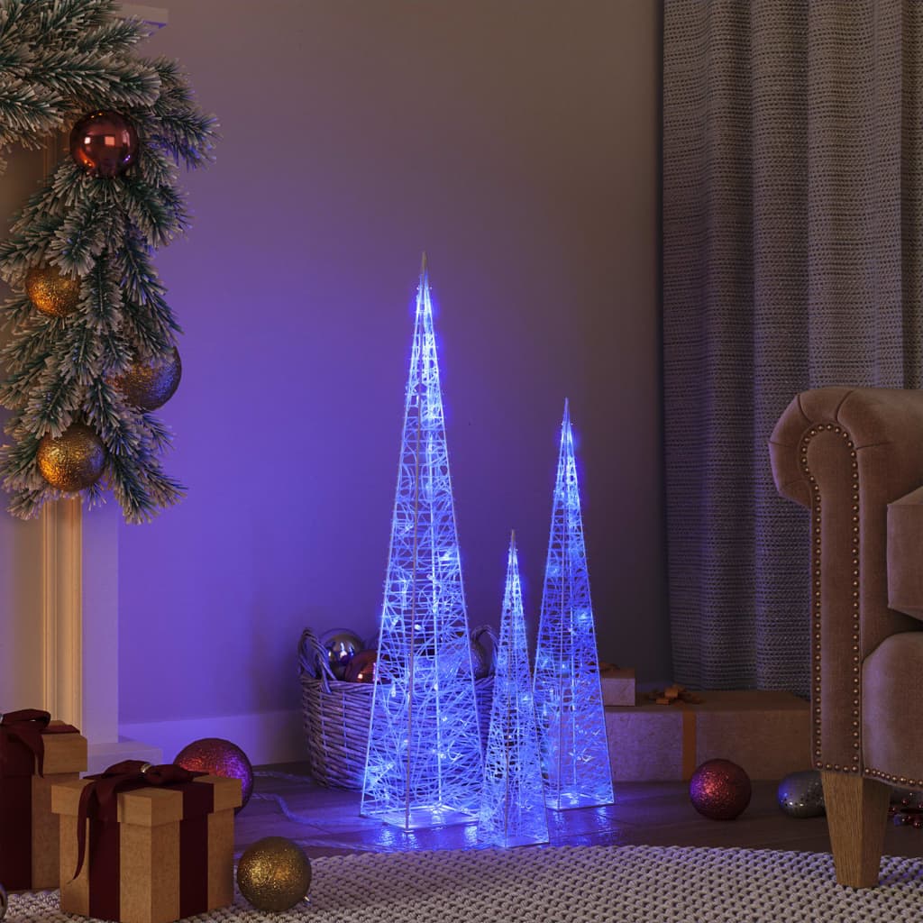 Vidaxl Light: LED décorative 30 45 60 cm Bleu acrylique