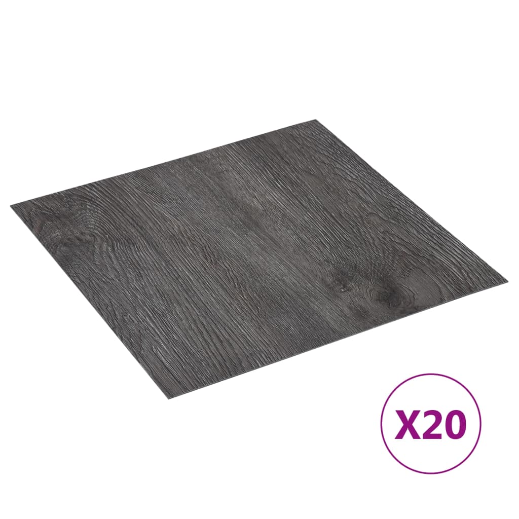 Vidaxl floor planks 20 pcs self-adhesive 1.86 m² PVC brown