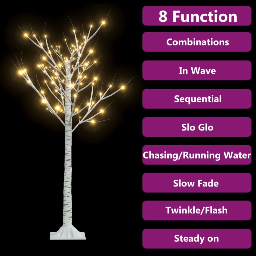 Vidaxl Christmas Tree Willow mit 120 warm -weißen LEDs innerhalb und außerhalb von 1,2 m