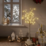 Vidaxl Christmas Tree Willow mit 120 warm -weißen LEDs innerhalb und außerhalb von 1,2 m