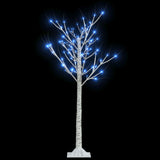 Saule d'arbre de Noël Vidaxl avec 120 LED bleus à l'intérieur et à l'extérieur 1,2 m