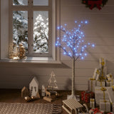 Saule d'arbre de Noël Vidaxl avec 120 LED bleus à l'intérieur et à l'extérieur 1,2 m