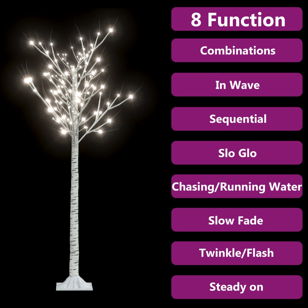 Saule d'arbre de Noël Vidaxl avec 140 LED blancs à l'intérieur et à l'extérieur 1,5 m