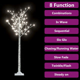 Saule d'arbre de Noël Vidaxl avec 140 LED blancs à l'intérieur et à l'extérieur 1,5 m
