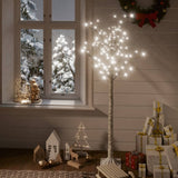 Saule d'arbre de Noël Vidaxl avec 140 LED blancs à l'intérieur et à l'extérieur 1,5 m