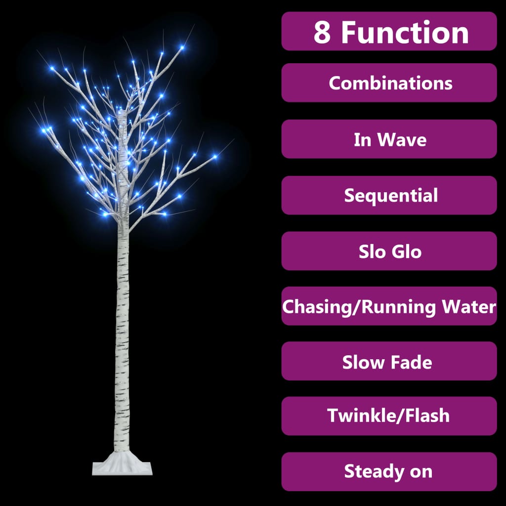 Vidaxl Christmas Tree Willow mit 140 blauen LEDs innerhalb und außerhalb von 1,5 m