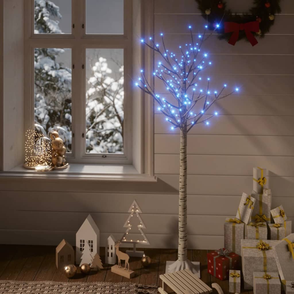 Vidaxl Christmas Tree Willow mit 140 blauen LEDs innerhalb und außerhalb von 1,5 m