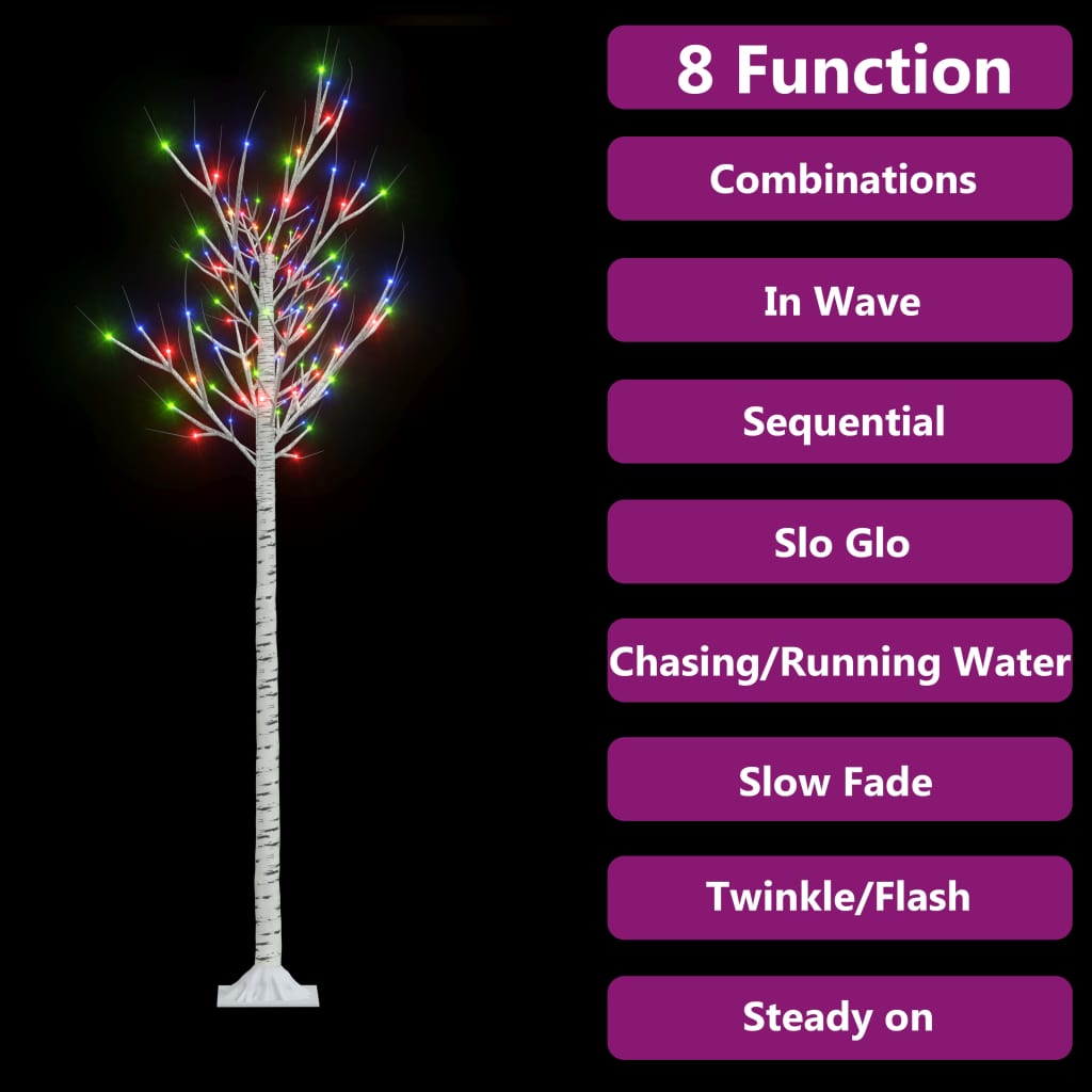 Vidaxl Christmas tree willow 180 multi -colored LEDs inside and outside 1.8 m