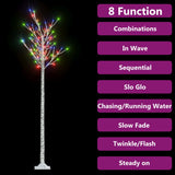 Vidaxl Choink Tree Willow 200 Multi -Colorowane diody LED wewnątrz i na zewnątrz 2,2 m