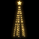 Vidaxl Kegelkerstboom 84 Warm -white LEDs 50x150 cm