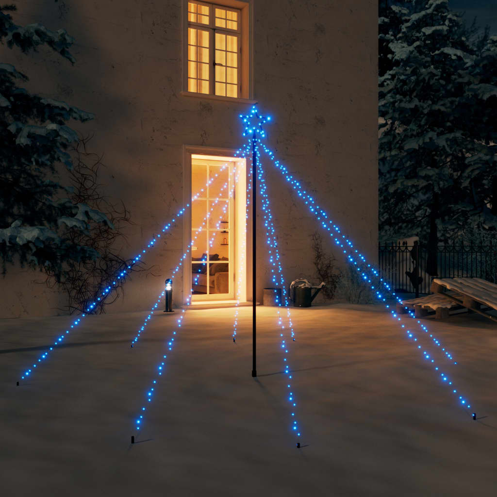 VidaXL Kerstboomverlichting 400 LED's binnen buiten 2,5 m blauw