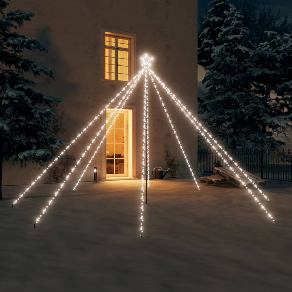 VidaXL Kerstboomverlichting 576 LED's binnen buiten 3,6 m koudwit