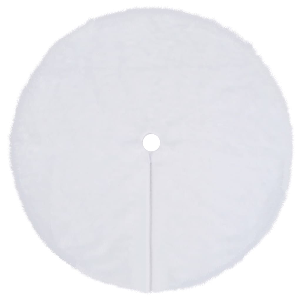 Vidaxl Christmas tree skirt 122 cm Kunstvacht White