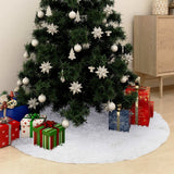 Vidaxl Christmas tree skirt 122 cm Kunstvacht White