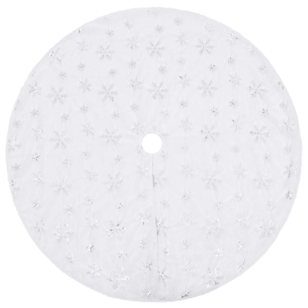 Vidaxl luxury Christmas tree skirt white 90 cm faux fur