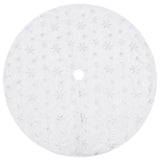 Vidaxl Weihnachtsbaumrock Luxus 150 cm Künstliche Jacke Weiß