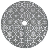 Vidaxl Christmas tree skirt luxury with sock 150 cm fabric gray