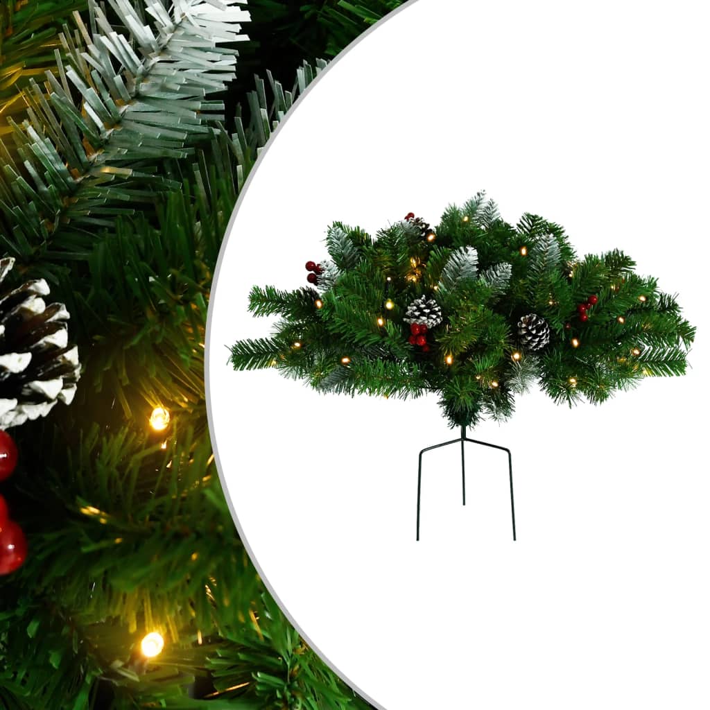 Decoração de Natal de Vidaxl com iluminação 40 cm PVC Green