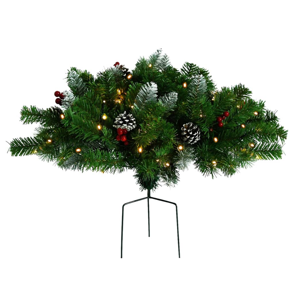 Decoração de Natal de Vidaxl com iluminação 40 cm PVC Green
