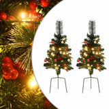 Vidaxl Tuinkerst trees 2 st with lighting 76 cm PVC
