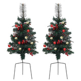 Vidaxl Tuinkerst trees 2 st with lighting 76 cm PVC